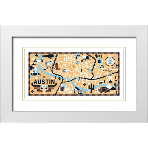 Western I White Modern Wood Framed Art Print with Double Matting by Paterson, Robert John
