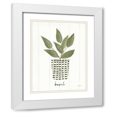 Herb Garden VII White Modern Wood Framed Art Print with Double Matting by Prahl, Courtney