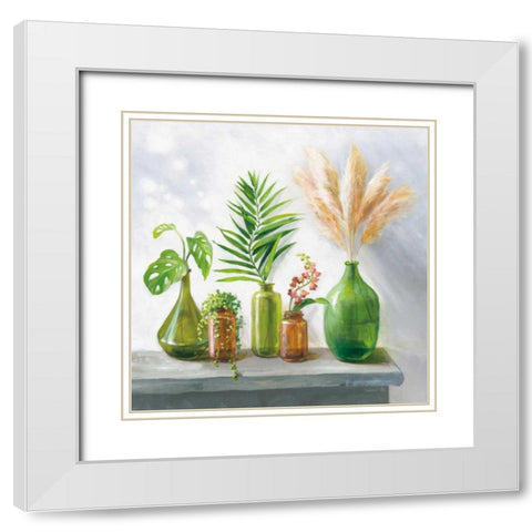 Natural Riches I White Modern Wood Framed Art Print with Double Matting by Nai, Danhui