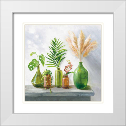 Natural Riches I White Modern Wood Framed Art Print with Double Matting by Nai, Danhui