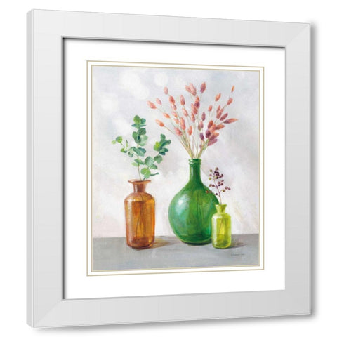 Natural Riches II White Modern Wood Framed Art Print with Double Matting by Nai, Danhui