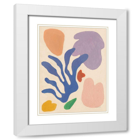 Honoring Matisse Warm White Modern Wood Framed Art Print with Double Matting by Nai, Danhui