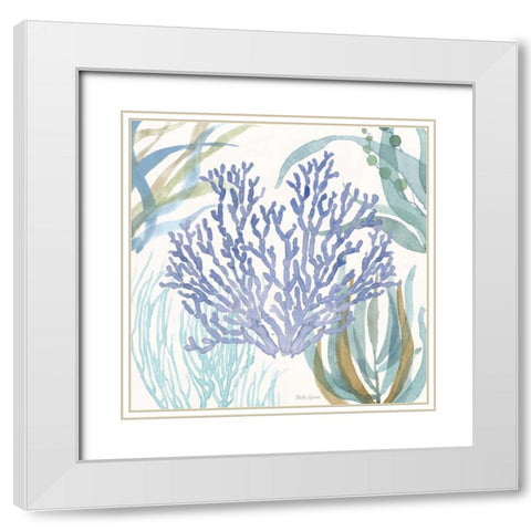 Soft Shores VIII White Modern Wood Framed Art Print with Double Matting by Grove, Beth
