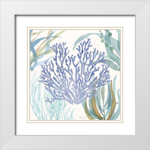 Soft Shores VIII White Modern Wood Framed Art Print with Double Matting by Grove, Beth