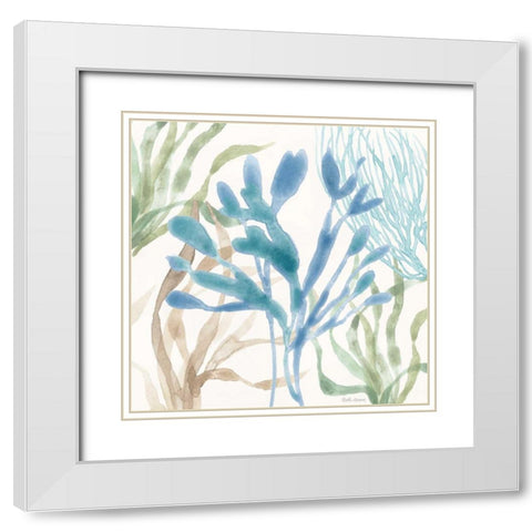Soft Shores IX White Modern Wood Framed Art Print with Double Matting by Grove, Beth