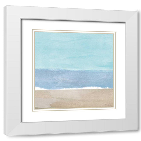 Soft Shores XI White Modern Wood Framed Art Print with Double Matting by Grove, Beth