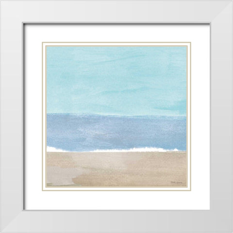 Soft Shores XI White Modern Wood Framed Art Print with Double Matting by Grove, Beth