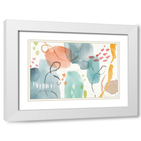 Winged Whisper VIII White Modern Wood Framed Art Print with Double Matting by June, Dina