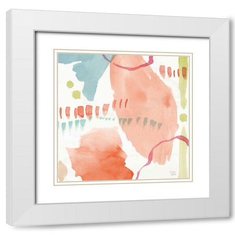 Winged Whisper X White Modern Wood Framed Art Print with Double Matting by June, Dina