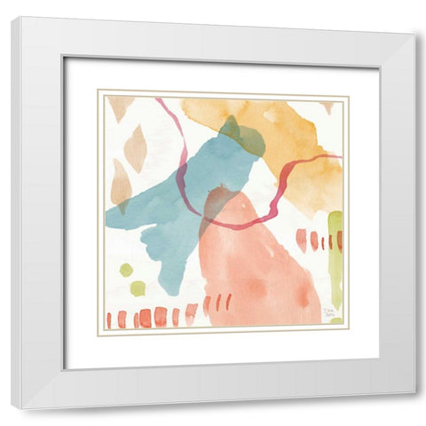 Winged Whisper XI White Modern Wood Framed Art Print with Double Matting by June, Dina