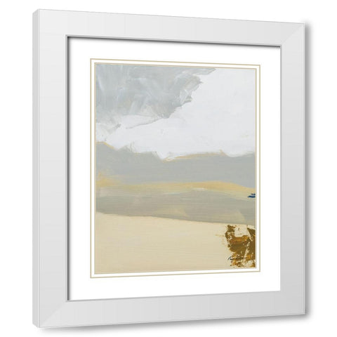 Gold Sands II White Modern Wood Framed Art Print with Double Matting by Munger, Pamela
