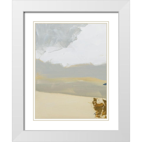 Gold Sands II White Modern Wood Framed Art Print with Double Matting by Munger, Pamela