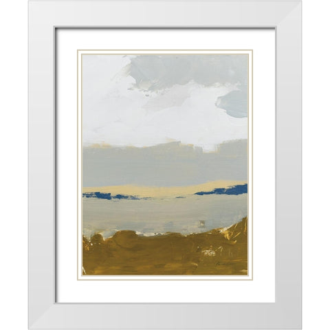 Gold Sands III White Modern Wood Framed Art Print with Double Matting by Munger, Pamela