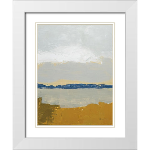 Gold Sands IV White Modern Wood Framed Art Print with Double Matting by Munger, Pamela
