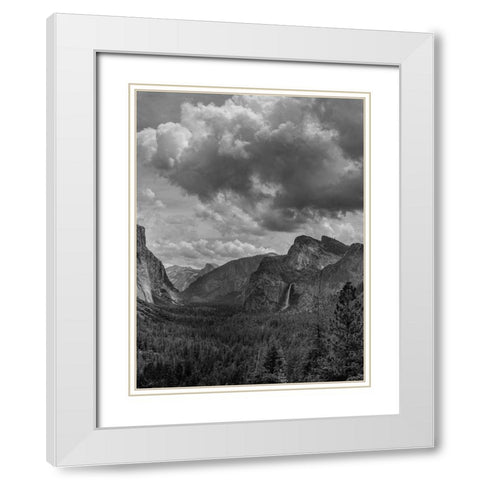 Scenic Landscape III BW Crop II White Modern Wood Framed Art Print with Double Matting by Eichman, Andre