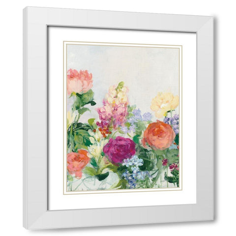 The Cutting Garden III White Modern Wood Framed Art Print with Double Matting by Purinton, Julia
