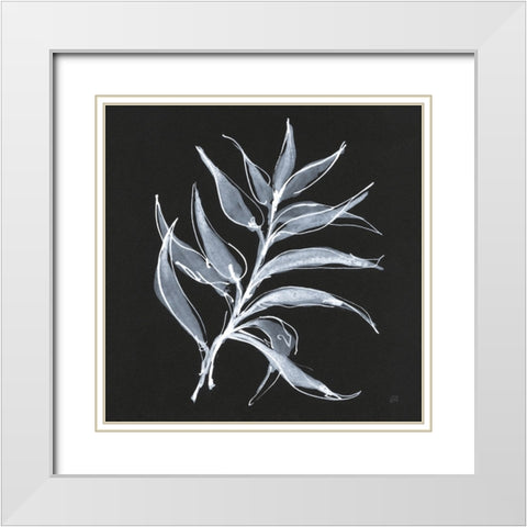 White Fern I White Modern Wood Framed Art Print with Double Matting by Paschke, Chris