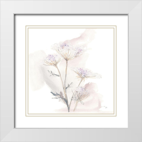 Queen Annes Lace VI White Modern Wood Framed Art Print with Double Matting by Paschke, Chris