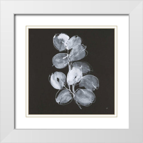 White Eucalyptus I White Modern Wood Framed Art Print with Double Matting by Paschke, Chris