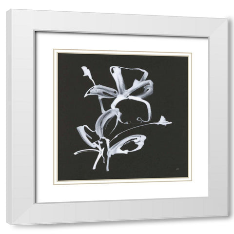 Wildflowers II White Modern Wood Framed Art Print with Double Matting by Paschke, Chris