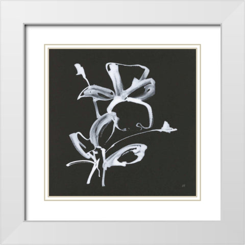 Wildflowers II White Modern Wood Framed Art Print with Double Matting by Paschke, Chris