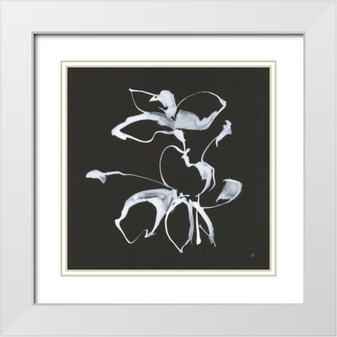 Wildflowers III White Modern Wood Framed Art Print with Double Matting by Paschke, Chris