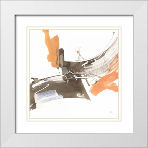 Melody I White Modern Wood Framed Art Print with Double Matting by Paschke, Chris