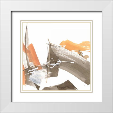 Melody II White Modern Wood Framed Art Print with Double Matting by Paschke, Chris