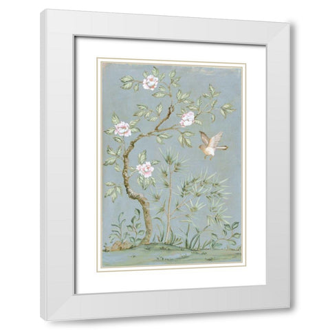 Spring Mural II Blue White Modern Wood Framed Art Print with Double Matting by Purinton, Julia