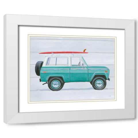 Beach Ride VII White Modern Wood Framed Art Print with Double Matting by Wiens, James