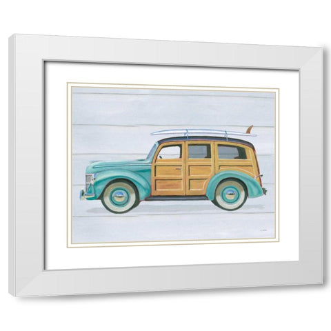 Beach Ride VIII White Modern Wood Framed Art Print with Double Matting by Wiens, James
