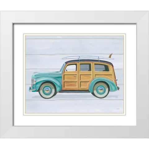 Beach Ride VIII White Modern Wood Framed Art Print with Double Matting by Wiens, James