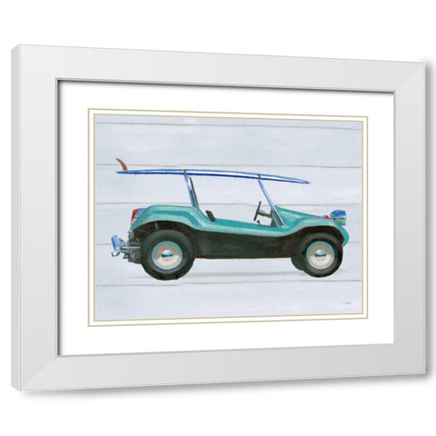 Beach Ride IX White Modern Wood Framed Art Print with Double Matting by Wiens, James