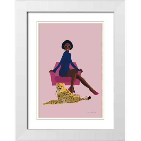 Wild Lounge II Grandeur White Modern Wood Framed Art Print with Double Matting by Escalante, Omar