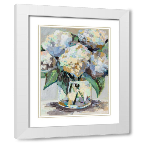 Beach House Bouquet White Modern Wood Framed Art Print with Double Matting by Vertentes, Jeanette