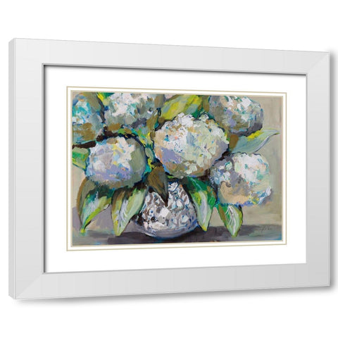 Coastal Bloom White Modern Wood Framed Art Print with Double Matting by Vertentes, Jeanette