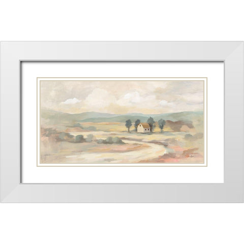 White Road White Modern Wood Framed Art Print with Double Matting by Vassileva, Silvia