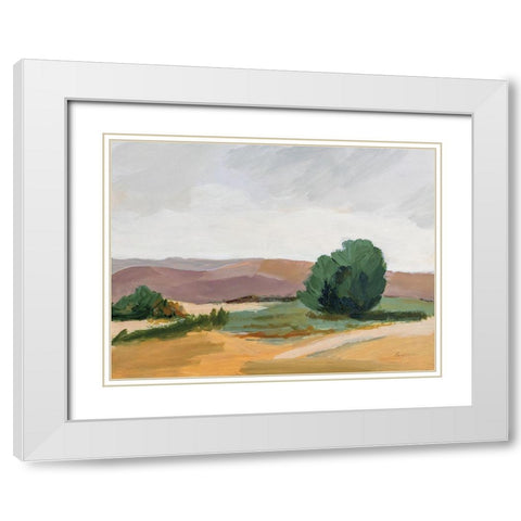 Nature Walk White Modern Wood Framed Art Print with Double Matting by Munger, Pamela