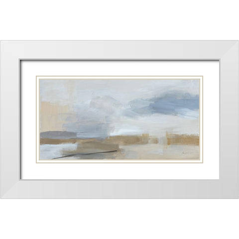 Sandstorm White Modern Wood Framed Art Print with Double Matting by Munger, Pamela