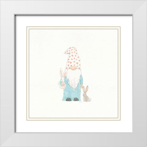 Easter Gnomes I White Modern Wood Framed Art Print with Double Matting by Jackson, Jenaya