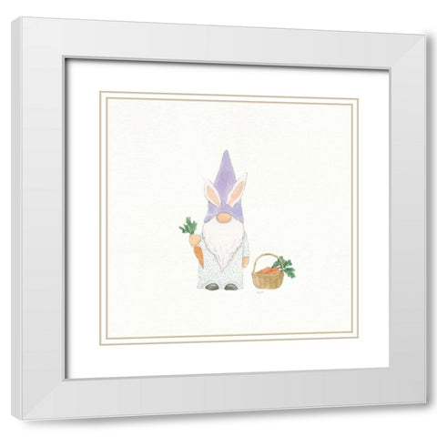 Easter Gnomes IV White Modern Wood Framed Art Print with Double Matting by Jackson, Jenaya