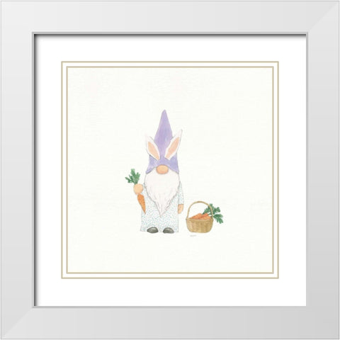 Easter Gnomes IV White Modern Wood Framed Art Print with Double Matting by Jackson, Jenaya