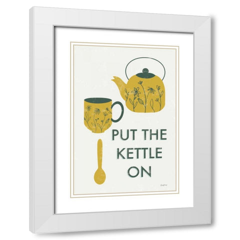 Retro Kitchen Coffee IV White Modern Wood Framed Art Print with Double Matting by Thorns, Becky
