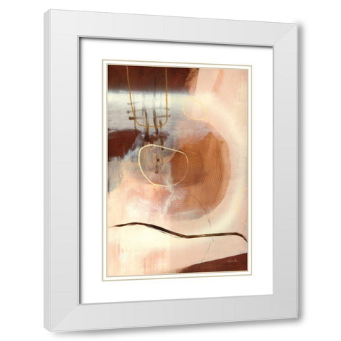 Sticks and Stones White Modern Wood Framed Art Print with Double Matting by Horn, Laura