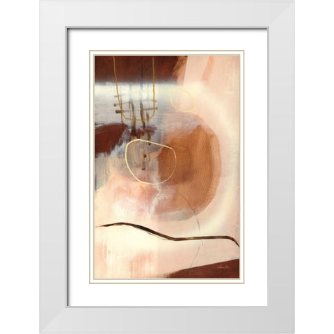 Sticks and Stones White Modern Wood Framed Art Print with Double Matting by Horn, Laura