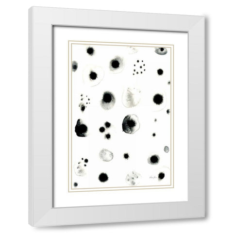 Delicate White Modern Wood Framed Art Print with Double Matting by Horn, Laura