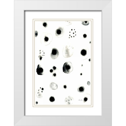 Delicate White Modern Wood Framed Art Print with Double Matting by Horn, Laura