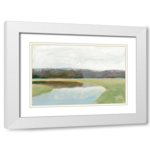 Interior Lake II White Modern Wood Framed Art Print with Double Matting by Wiens, James