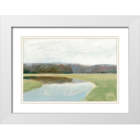 Interior Lake II White Modern Wood Framed Art Print with Double Matting by Wiens, James