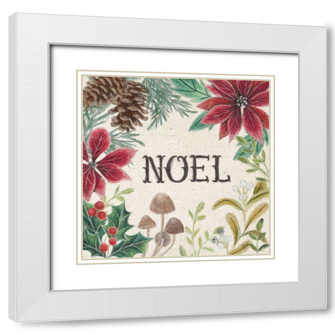 Christmas Chalk I Light White Modern Wood Framed Art Print with Double Matting by Urban, Mary